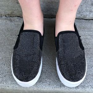 Guess slip on shoes with rhinestone finish